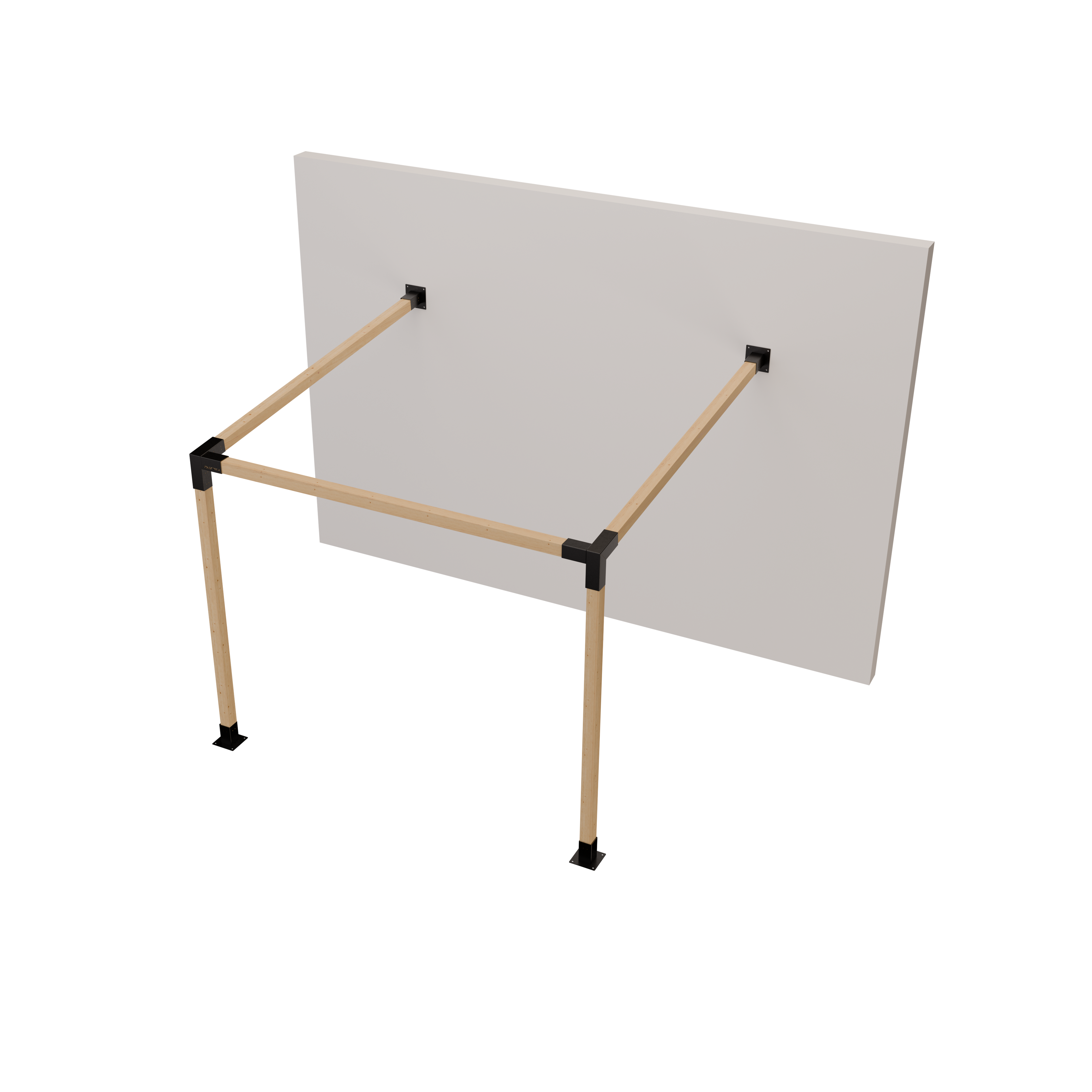 Kit Pérgola Adosada 3x3 metros