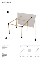 Kit Pérgola Adosada 3x6 metros