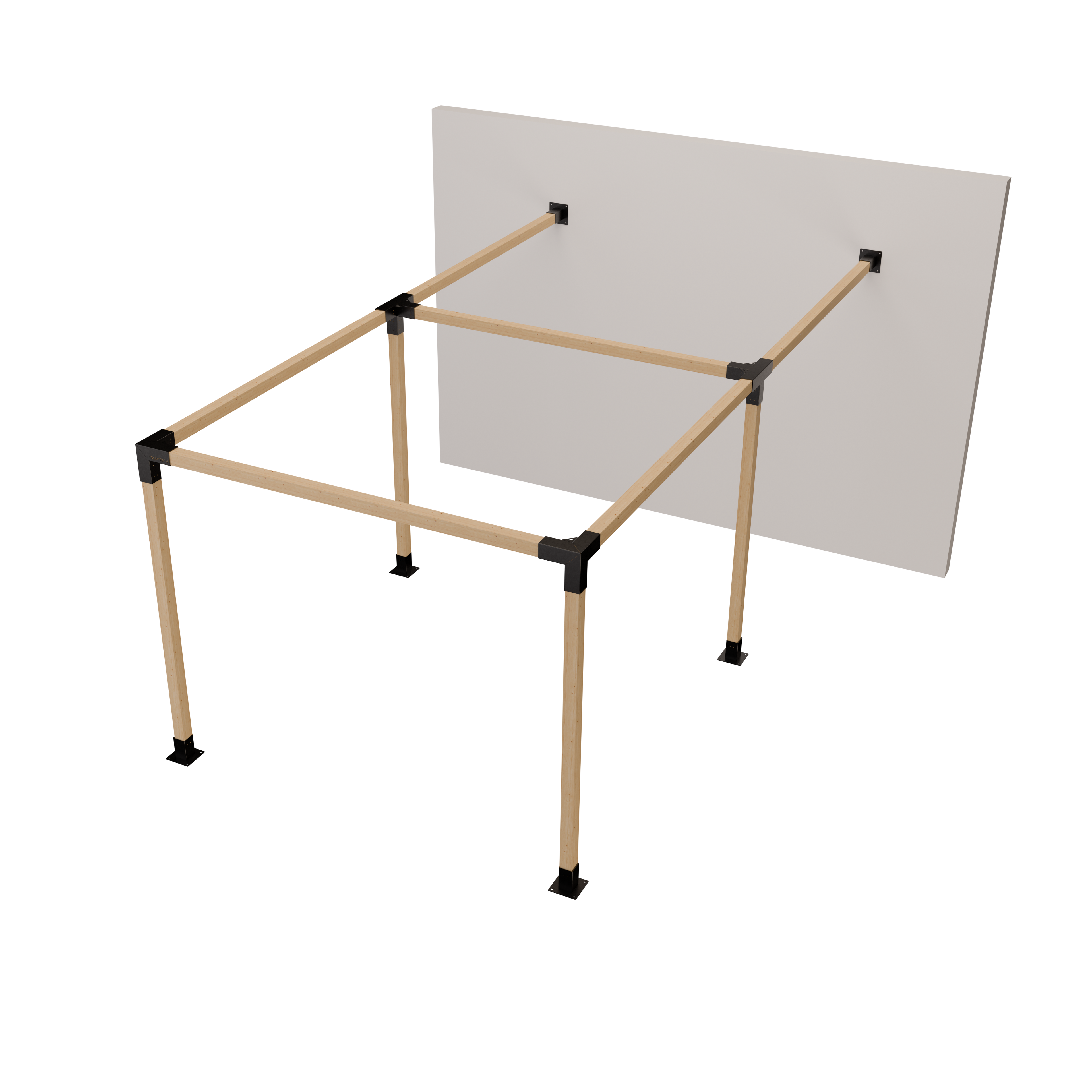 Kit Pérgola Adosada 3x6 metros