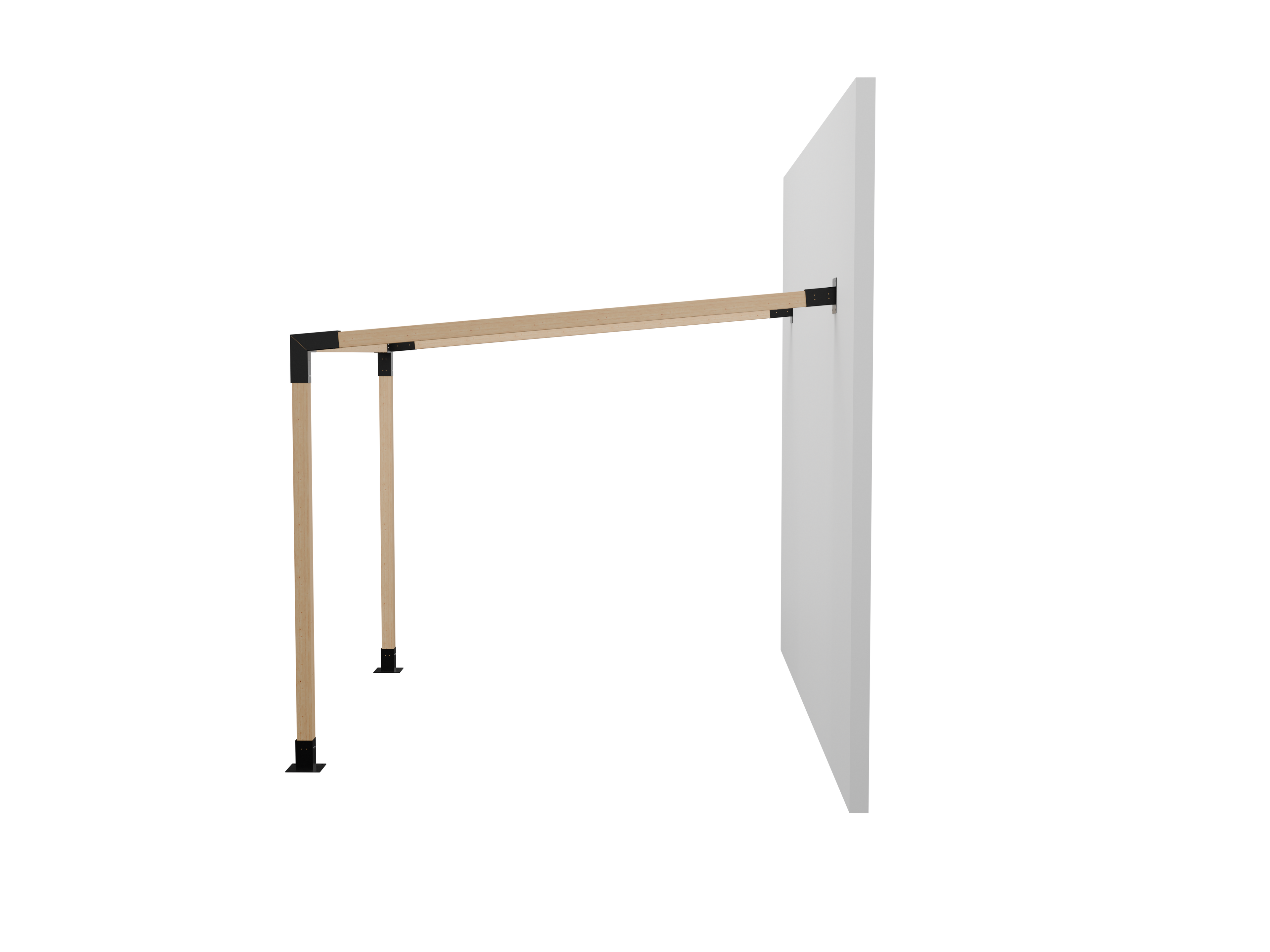 Kit Pérgola Adosada Ángulo 3x3 metros