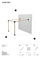 Kit Pérgola Adosada Ángulo 3x3 metros