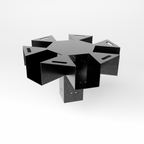Conector Central Hexagonal Acero Negro