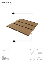 Kit Techo Palillaje Completo para Pérgola 3 x3 mts