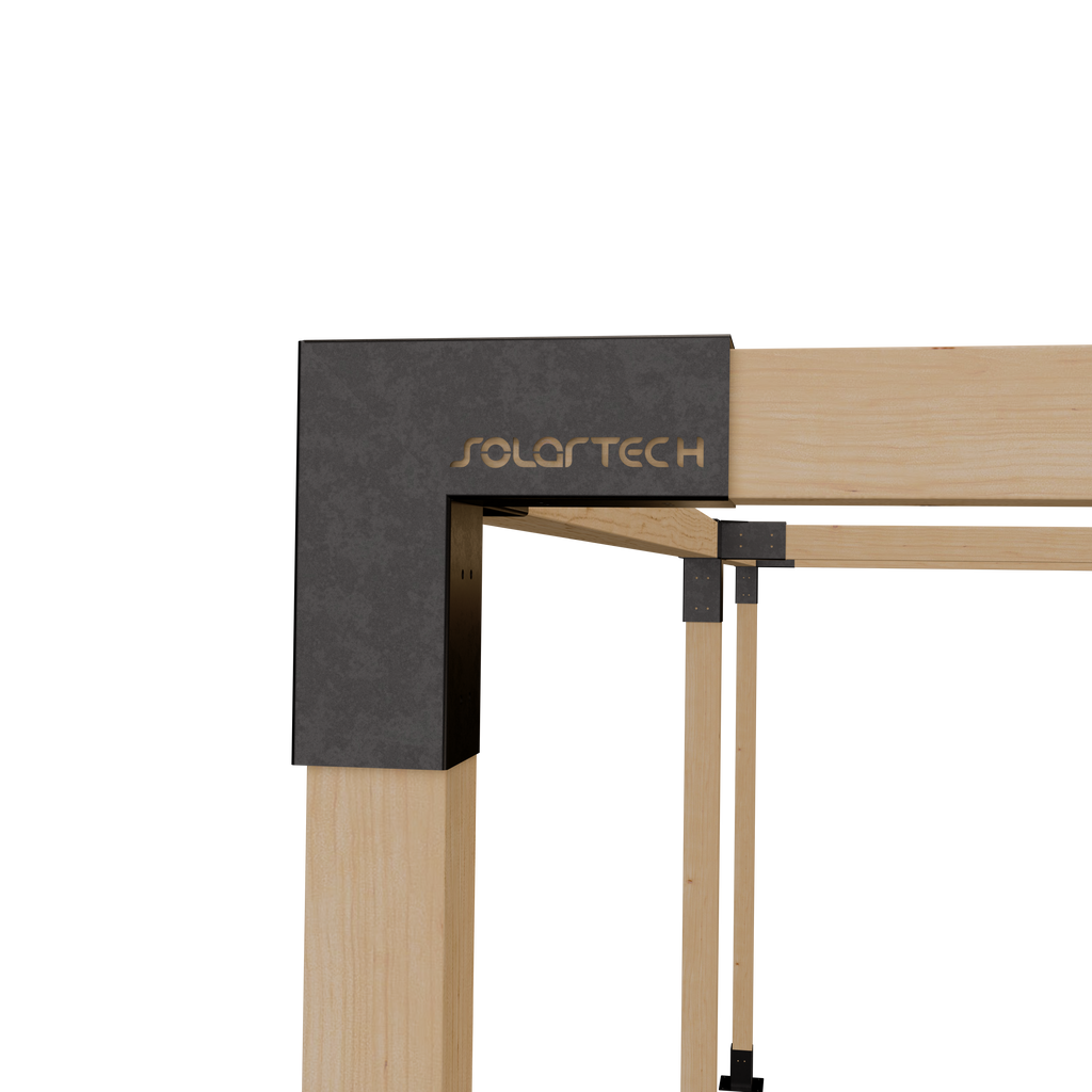 Kit Pérgola Adosada Ángulo 3x6 metros
