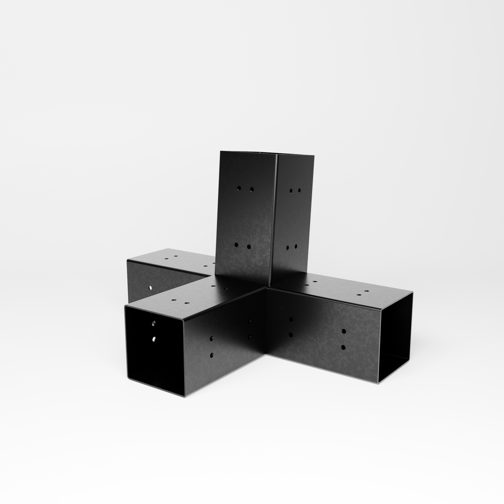 Conector Extensión Ángulo Acero Negro