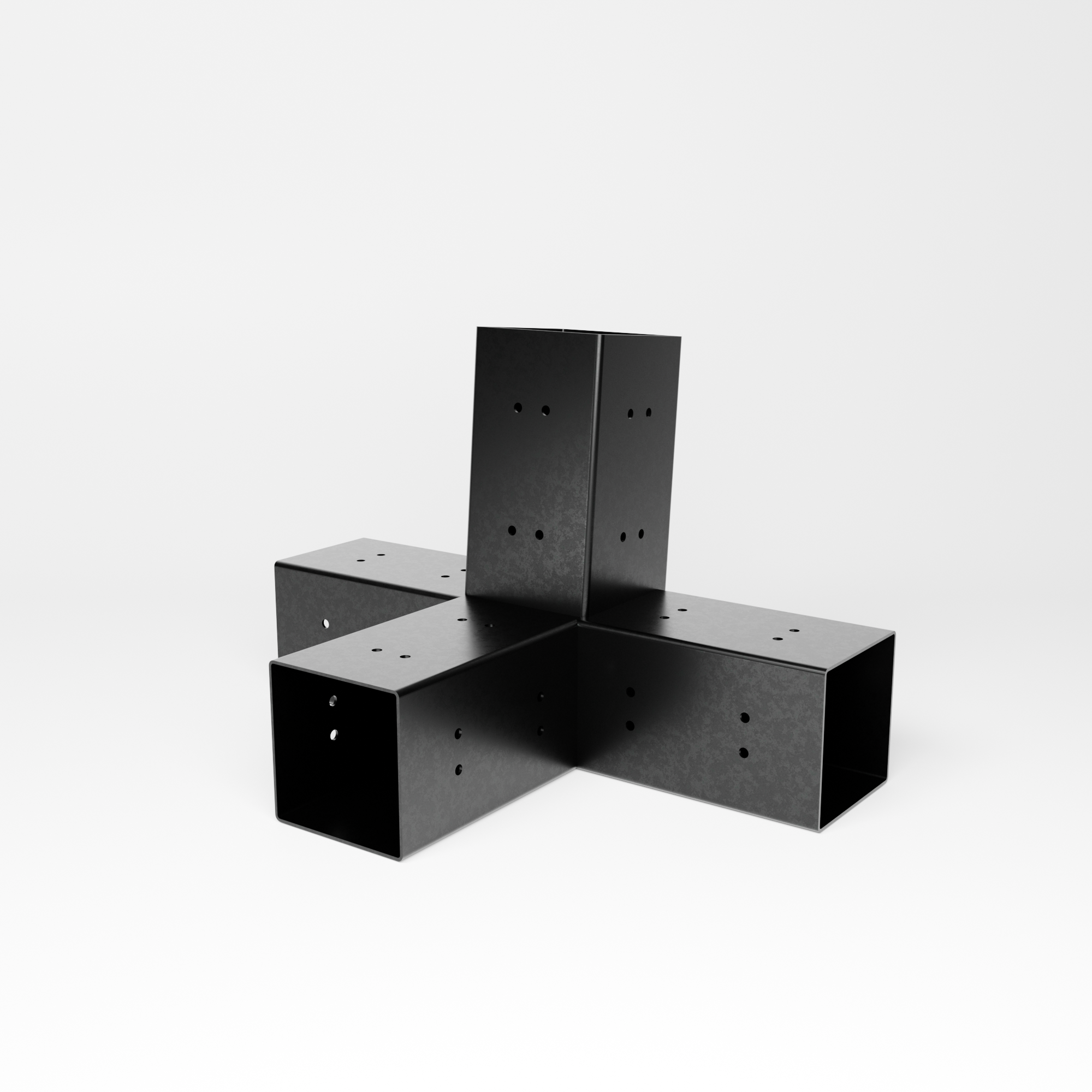 Conector Extensión Ángulo Acero Negro