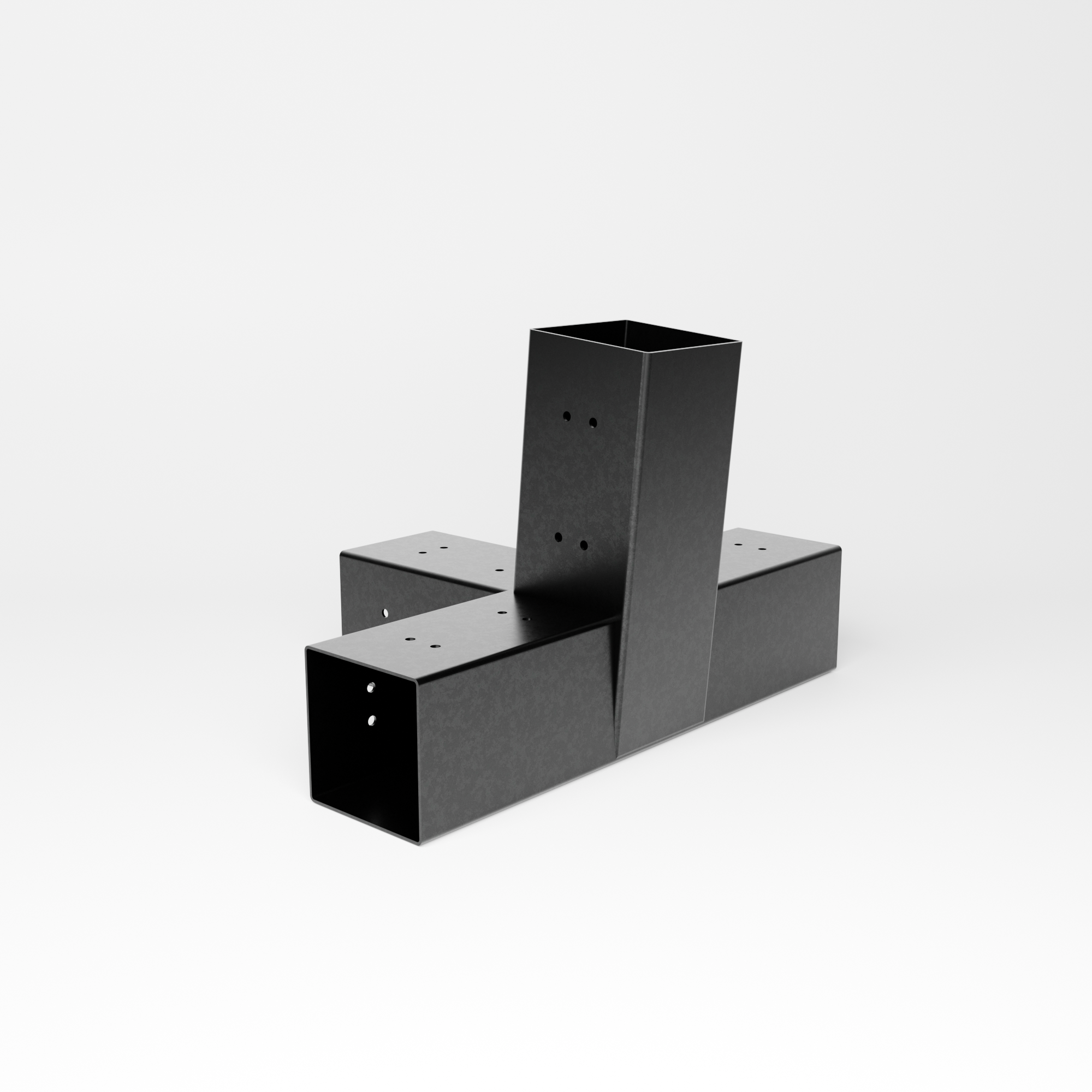 Conector Extensión Ángulo Acero Negro