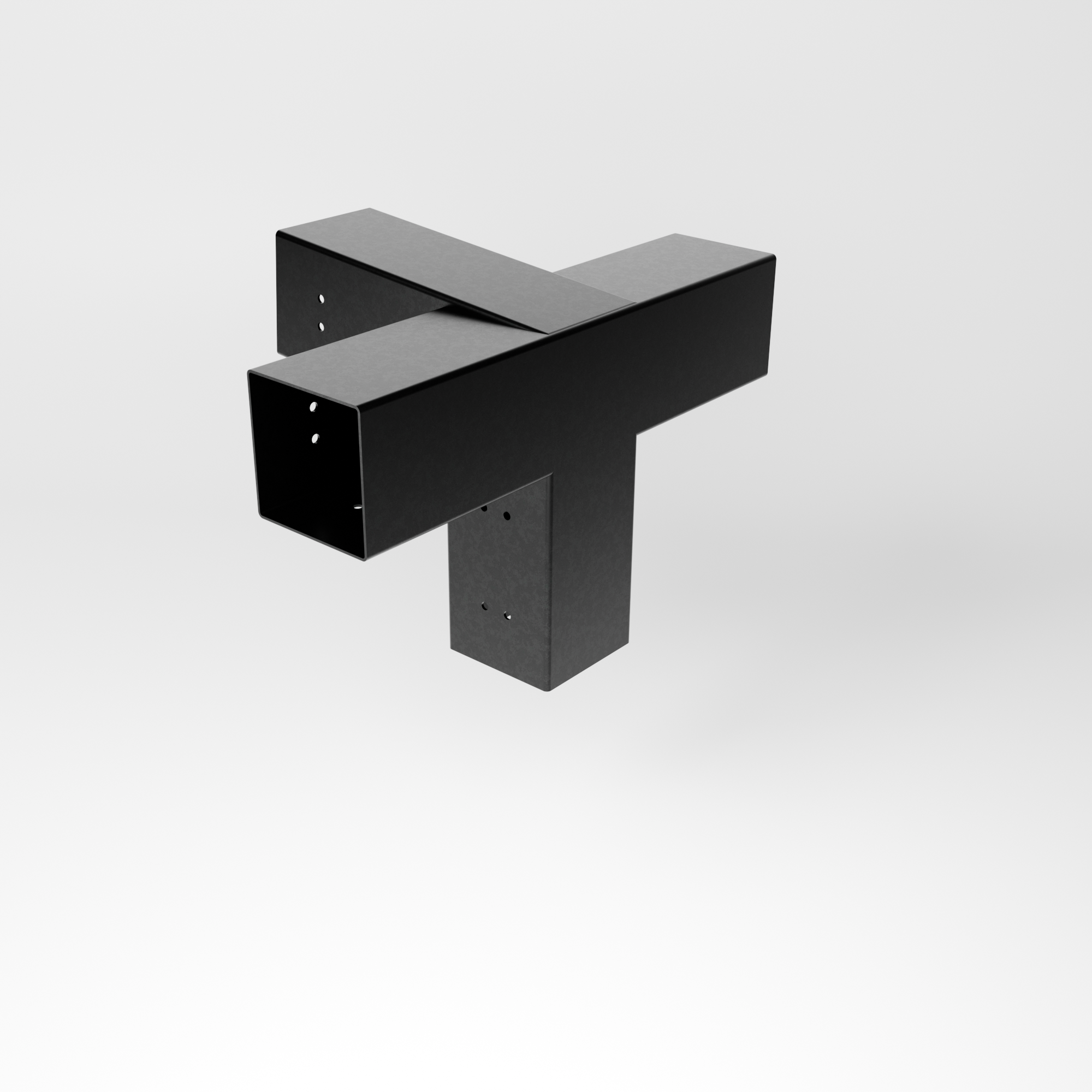 Conector Extensión Ángulo Acero Negro