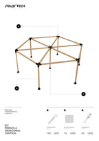 Kit Pérgola Hexagonal con Central