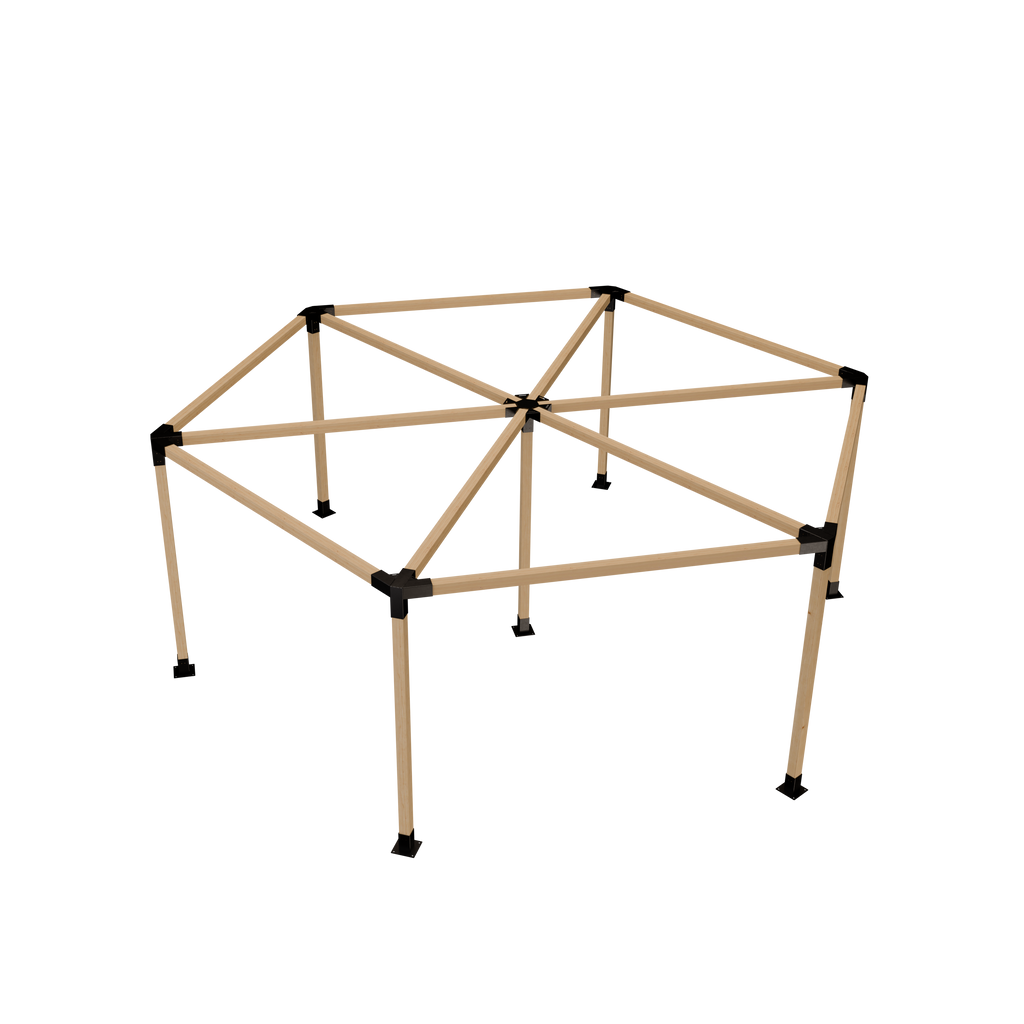 Kit Pérgola Hexagonal con Central