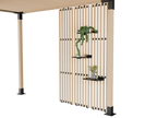 Repisa 1 Acero Negro Accesorio para Pérgola
