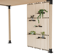 Repisa 2 Acero Negro Accesorio para Pérgola