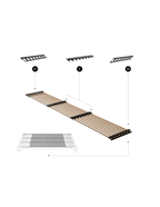 Kit Central Techo en Ángulo Palillaje para Pérgola