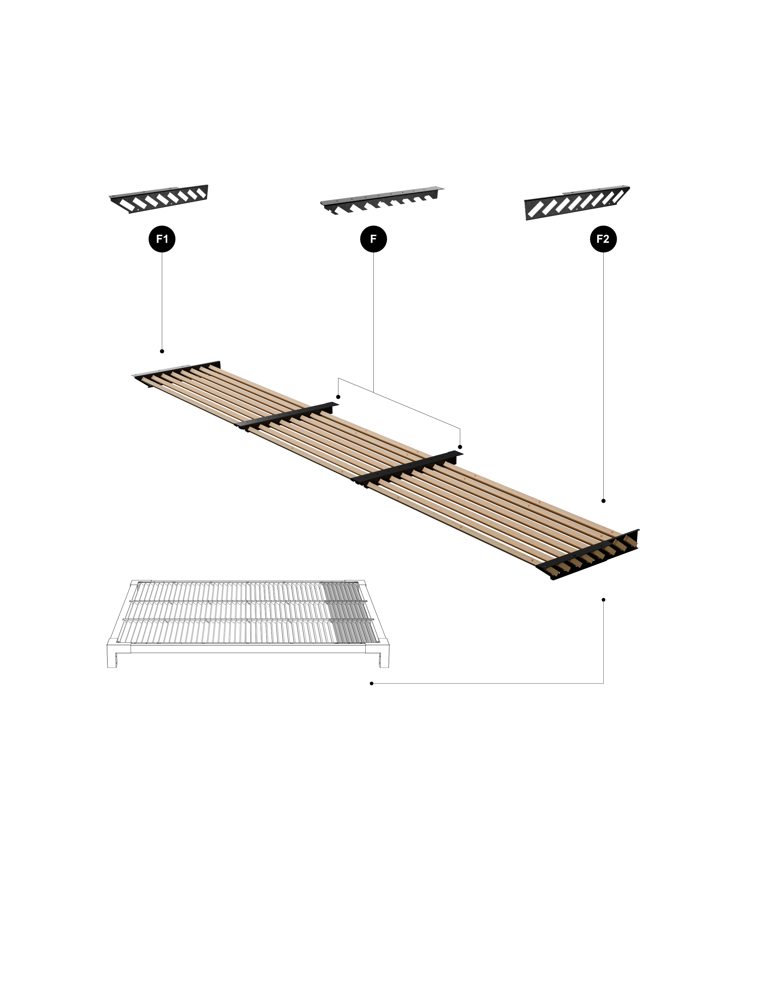 Kit Final Techo en Ángulo Palillaje para Pérgola
