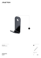 Kit Soporte Luces Acero Negro Accesorio para Pérgola