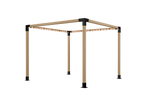 Kit Soporte Luces Acero Negro Accesorio para Pérgola