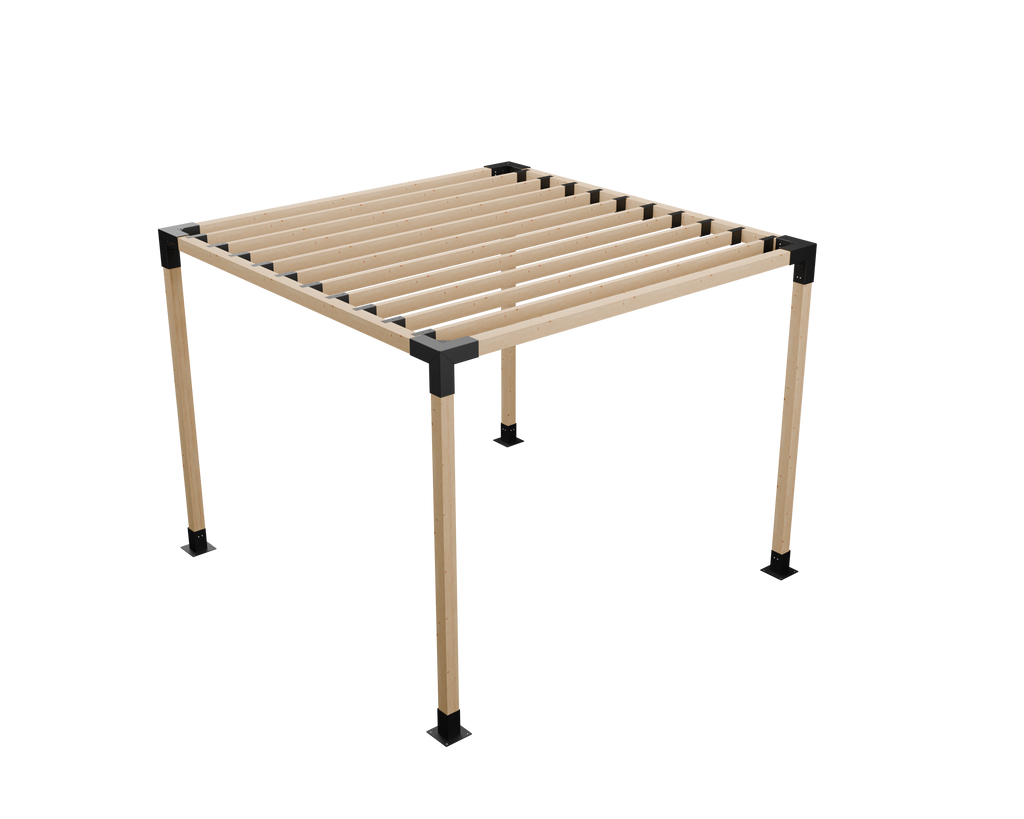 Kit Techo Recto Cierre Completo para Pérgola 3 x 3 mts