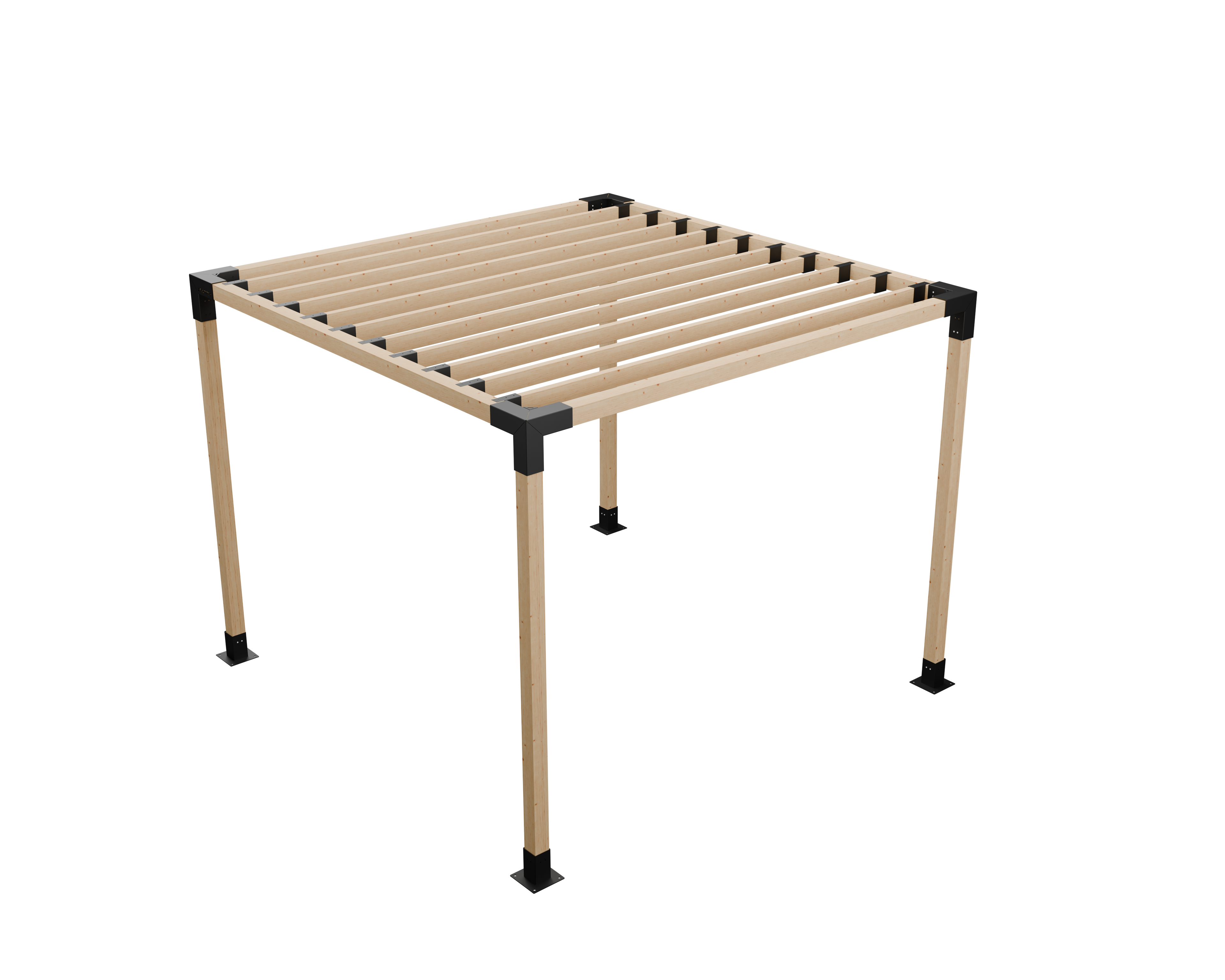 Kit Techo Recto Cierre Completo para Pérgola 3 x 3 mts