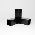 Conector Triple Logo Acero Negro