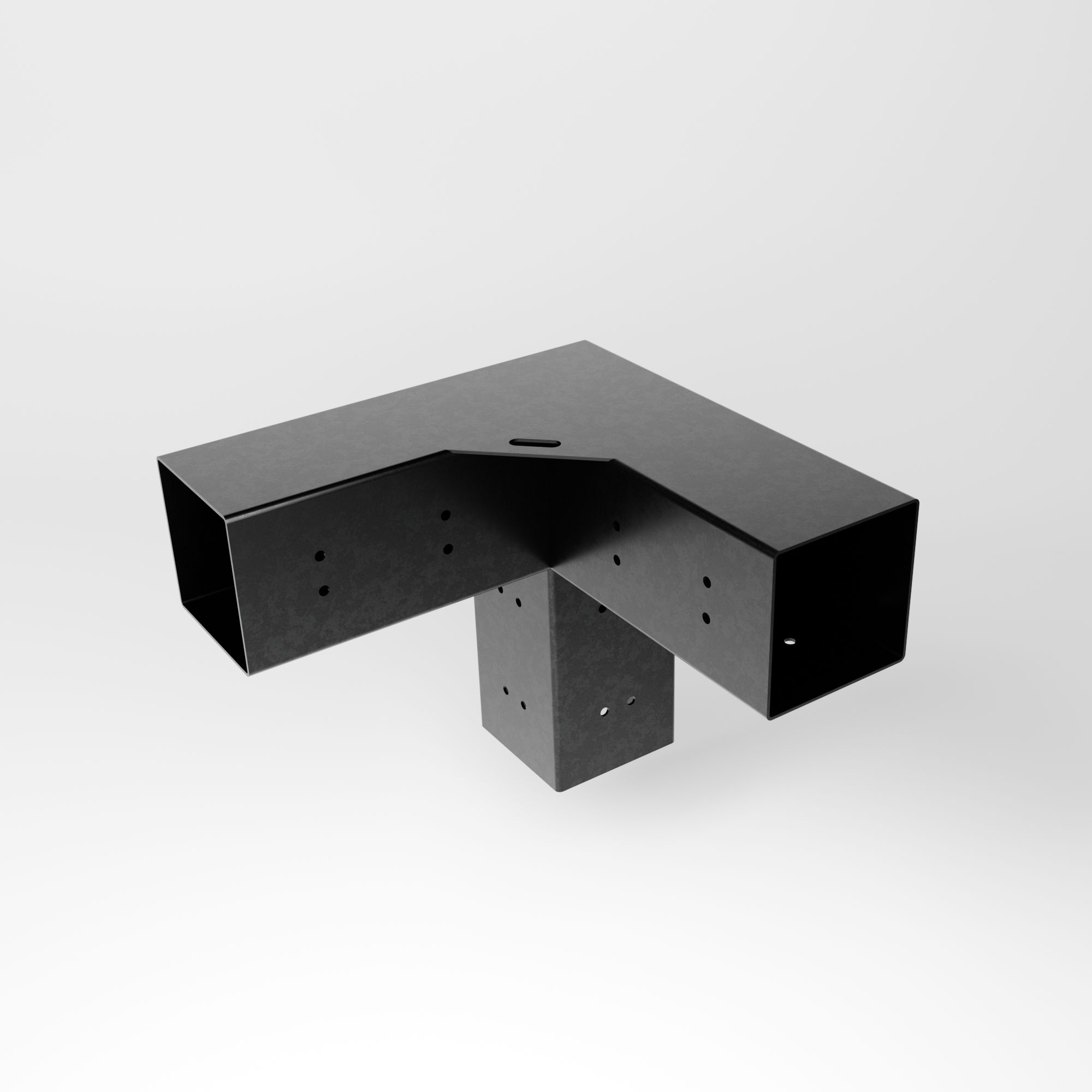 Conector Triple Acero Negro