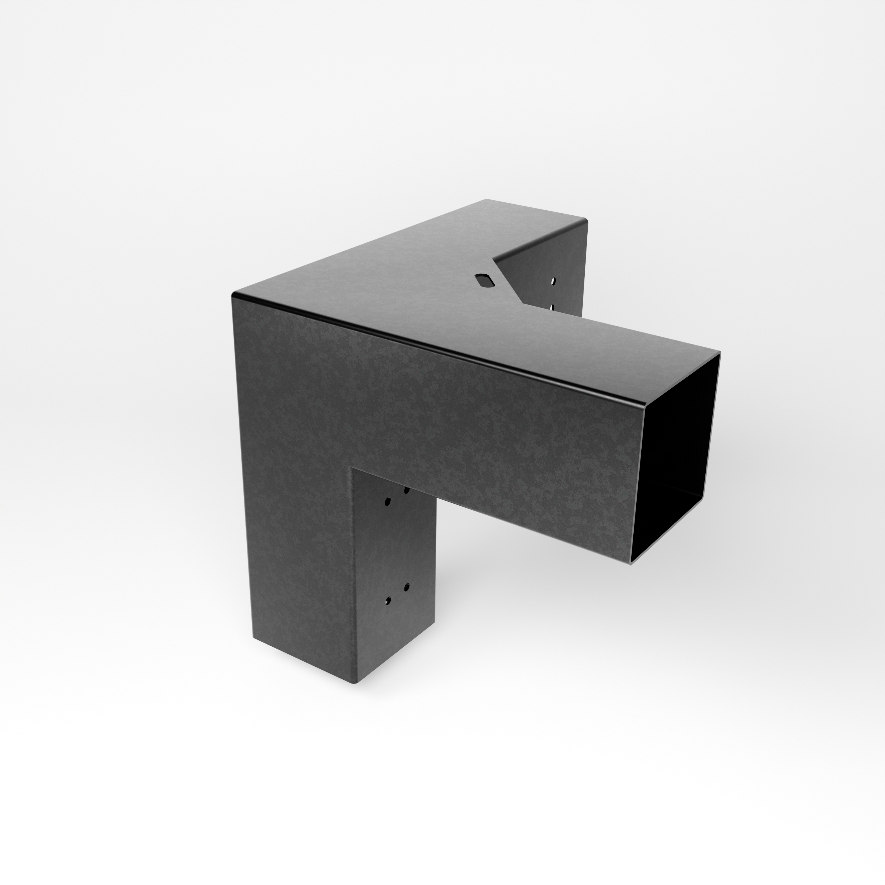 Conector Triple Acero Negro