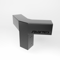 Conector Esquina Hexagonal SP Logo Acero Negro