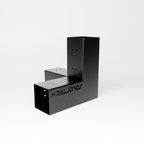 Conector Triple Logo Acero Negro