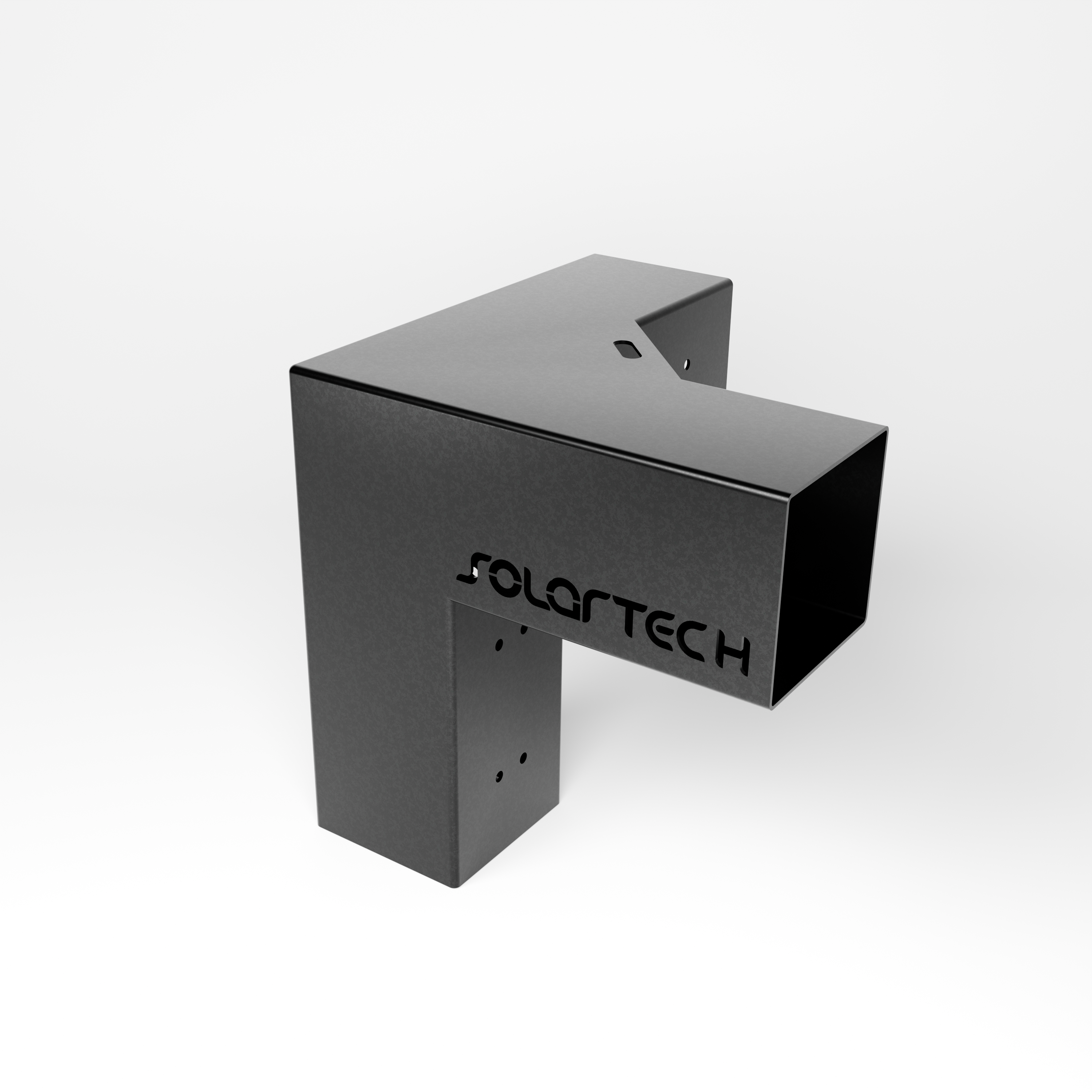 Conector Triple Logo Acero Negro